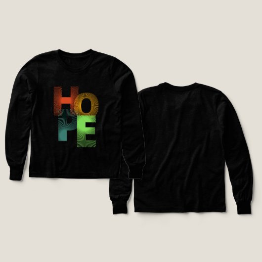 HOPE Geometric Typography - Tshirt (Voorkant /achterkant)