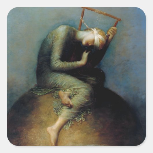 Hope George Watts Art Vierkante Sticker (Voorkant)