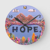 HOPE geschilderde spiegel afbeelding Wandklok (Voorkant)
