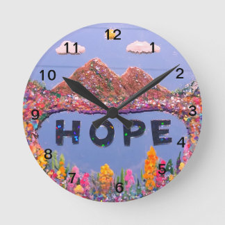 HOPE geschilderde spiegel afbeelding Wandklok