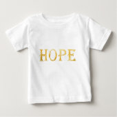 Hope Gold Text Baby Fine Jersey T-shirt (Voorkant)