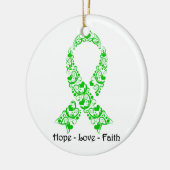 Hope Green Awareness Ribbon Keramisch Ornament (Links)