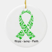 Hope Green Awareness Ribbon Keramisch Ornament (Achterkant)
