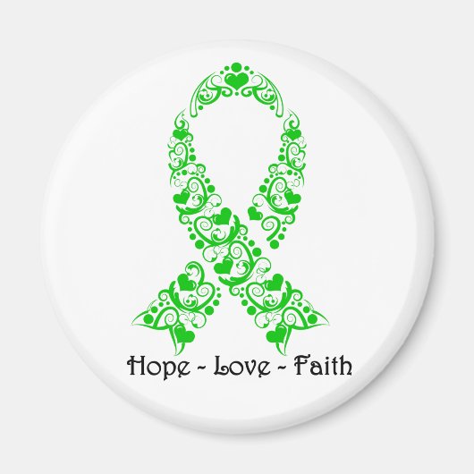 Hope Green Awareness Ribbon Magneet (Voorkant)