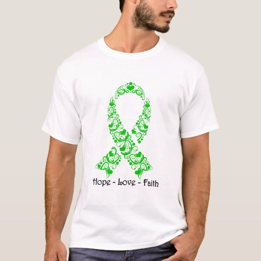 Hope Green Awareness Ribbon T-shirt (Voorkant)