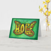 Hope Green Butterfly Art Note of Wenskaart Kaart (Gele Bloem)