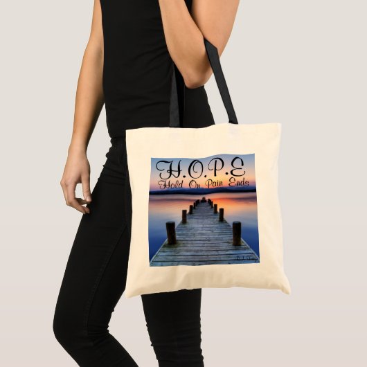 HOPE greep op pijn eindigt Canvas tas (Voorkant (product))