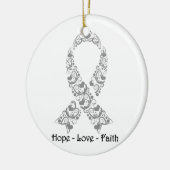 Hope Grey Awareness Ribbon Keramisch Ornament (Links)