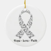 Hope Grey Awareness Ribbon Keramisch Ornament (Achterkant)