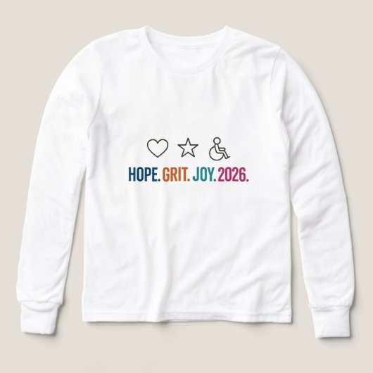 Hope Grit Joy 2026 Minimalist Special Needs (Voorkant)