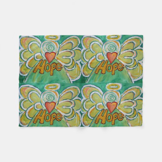 Hope Guardian Angel Art Custom Fleece Deken (Voorkant (Horizontaal))