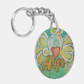 Hope Guardian Angel Word Custom Sleutelhanger (Voorkant Links)