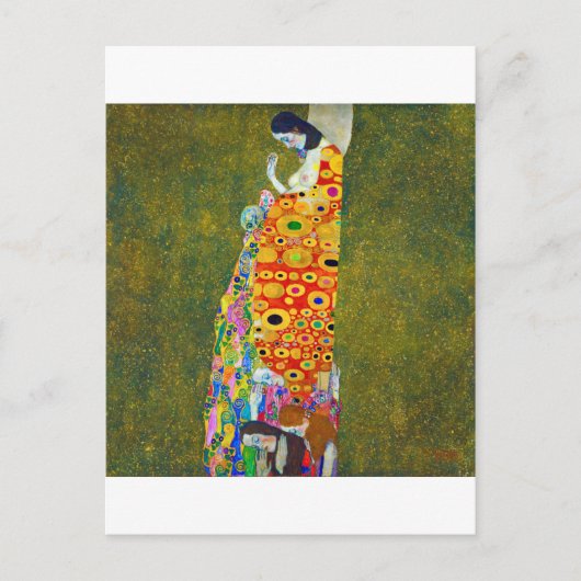Hope, Gustav Klimt Briefkaart (Voorkant)