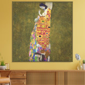 Hope, Gustav Klimt Poster Canvas Afdruk (Insitu (Woonkamer))
