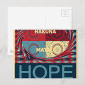 Hope Hakunamatata Mooie Inspirerend Edgy vector Briefkaart (Voorkant / Achterkant)