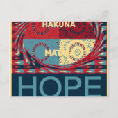 Hope Hakunamatata Mooie Inspirerend Edgy vector Briefkaart (Voorkant)