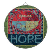 Hope Hakunamatata Mooie Inspirerend Edgy vector Dartbord (Voorkant)