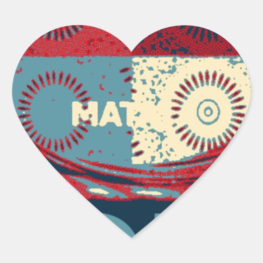 Hope Hakunamatata Mooie Inspirerend Edgy vector Hart Sticker (Voorkant)