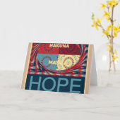 Hope Hakunamatata Mooie Inspirerend Edgy vector Kaart (Gele Bloem)