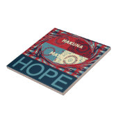 Hope Hakunamatata Mooie Inspirerend Edgy vector Tegeltje (Zijkant)