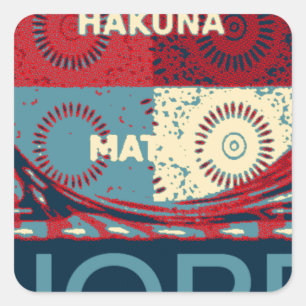 Hope Hakunamatata Mooie Inspirerend Edgy vector Vierkante Sticker