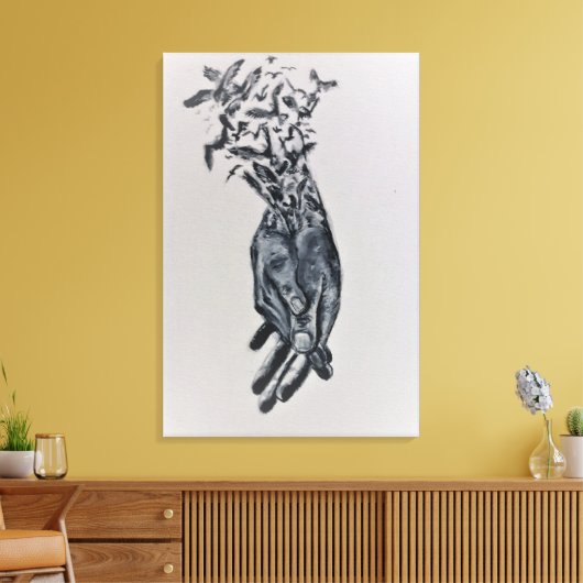 Hope Hands Canvasprint Canvas Afdruk (Insitu (Woonkamer))