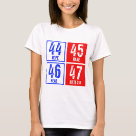 Hope Hate Heal Haat Weer Anti-Trump T-shirt