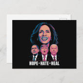 Hope Hate Heal Rise Kamala 2024 Briefkaart (Voorkant / Achterkant)