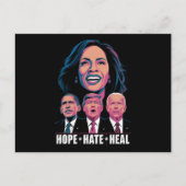 Hope Hate Heal Rise Kamala 2024 Briefkaart (Voorkant)