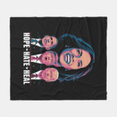 Hope Hate Heal Rise Kamala 2024 Fleece Deken (Voorkant (Horizontaal))