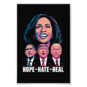 Hope Hate Heal Rise Kamala 2024 Foto Afdruk (Voorkant)