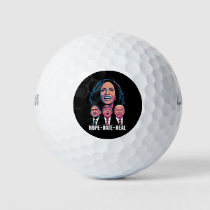 Hope Hate Heal Rise Kamala 2024 Golfballen