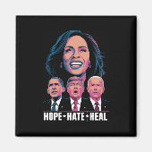 Hope Hate Heal Rise Kamala 2024 Magneet (Voorkant)