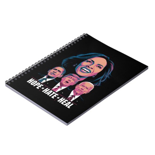 Hope Hate Heal Rise Kamala 2024 Notitieboek (Linkerzijde)