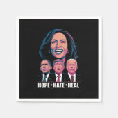 Hope Hate Heal Rise Kamala 2024 Servet (Voorkant)