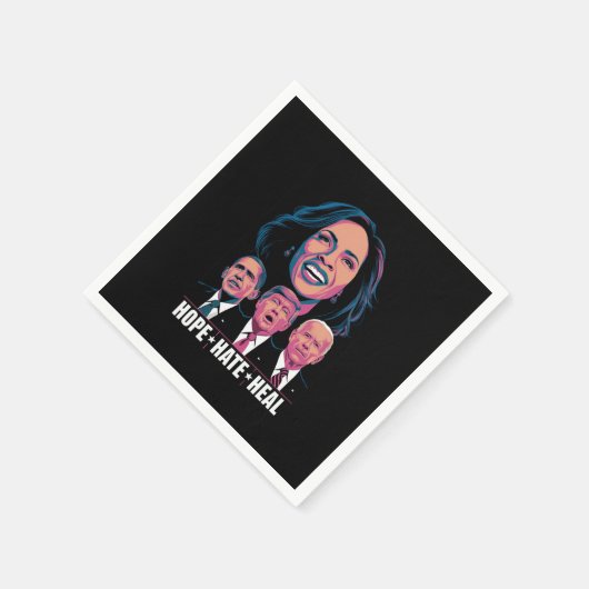 Hope Hate Heal Rise Kamala 2024 Servet (Hoek)