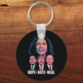 Hope Hate Heal Rise Kamala 2024 Sleutelhanger (Voorkant)