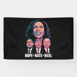 Hope Hate Heal Rise Kamala 2024 Spandoek