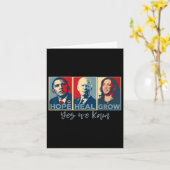 Hope Heal Grow Obama Joe Biden Kamala Harris 2024 Kaart (Gele Bloem)