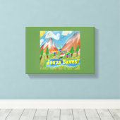 Hope Healing Church Jezus bewaart canvas Print (Insitu (Houten vloer))