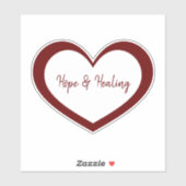 Hope & Healing Red White Hearts Inspirerend Sticker (Vel)