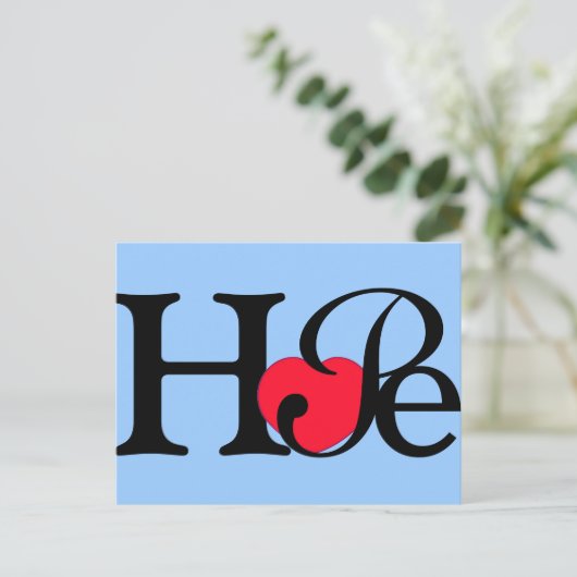 Hope Heart Briefkaart (Staand voorkant)