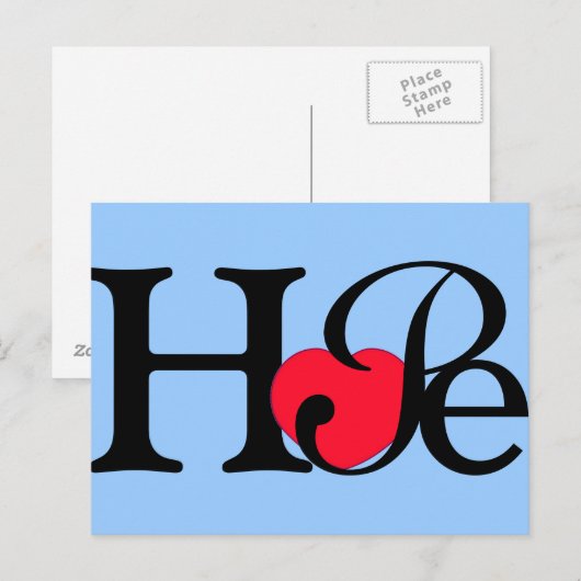 Hope Heart Briefkaart (Voorkant / Achterkant)