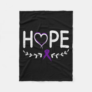 Hope Heart Paarse lint Pancreaskanker Fleece Deken