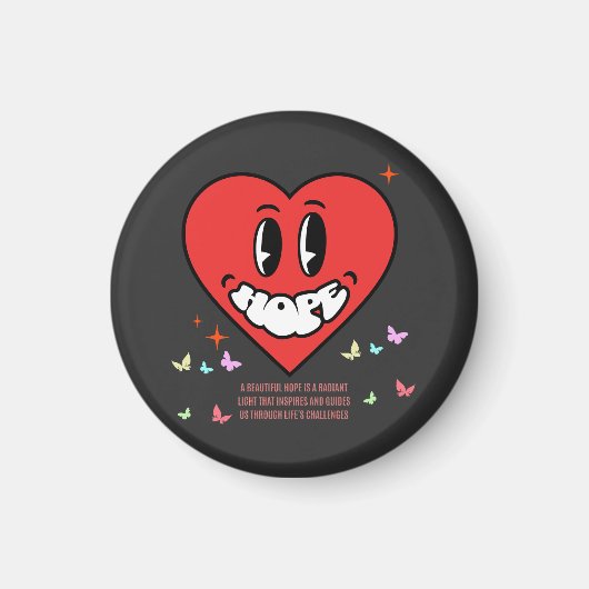 Hope Heart | positieve boodschap | Zelfliefde Magneet (Voorkant)