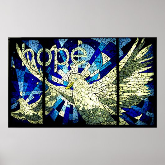 Hope Heilige Geest Dove Christelijk Art Poster (Voorkant)