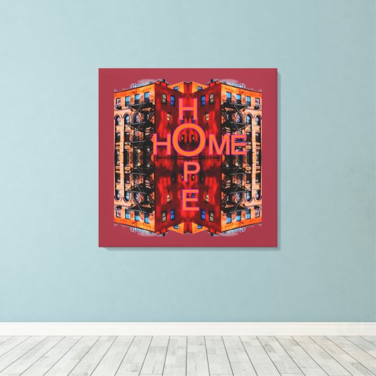 Hope Home Canvas Afdruk (Insitu (Houten vloer))