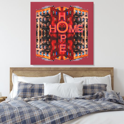 Hope Home Canvas Afdruk (Insitu (Slaapkamer))