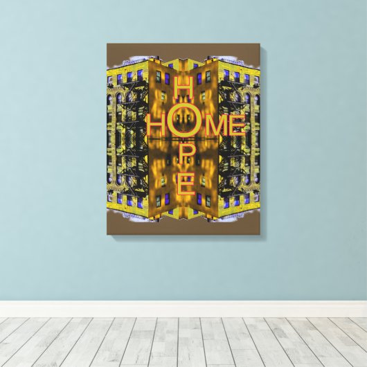 Hope Home Canvas Afdruk (Insitu (Houten vloer))