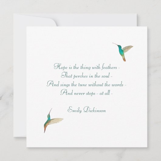 Hope Hummingbird Kaart (Voorkant)